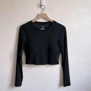 Klassy Network L Black Long Sleeve Crop Brami